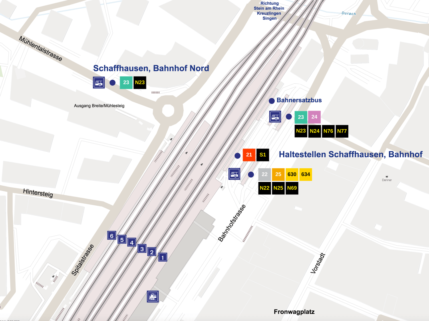 Bahnersatz Plan Schaffhausen